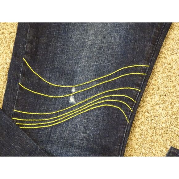 NWT Sz 40 Jeff Staple Workwear Dark Stone Wash Jeans 2111D6738 Distressed Holes - Picture 5 of 9